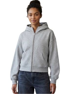 Current Elliott The Bailer Women’s Grey Hoodie Sweatshirt Full Zip Up Size Small
